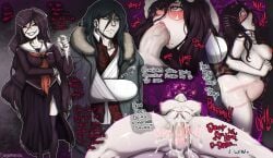 1boy 1boy1girl 1girl1boy 1girls ahe_gao ahegao ahoge anal anal_penetration anal_sex blowjob blue_hair danganronpa danganronpa_another_episode:_ultra_despair_girls danganronpa_ultra_despair_girls english english_text fellatio female fukawa_touko glasses haiji_towa instant_loss_2koma large_penis male male_penetrating_female medium_breasts mole_under_mouth nerd nipples nude nude_female nude_male older_male older_man_and_younger_girl older_man_and_younger_woman older_penetrating_younger oral oral_sex penetration penis purple_clothing purple_hair pussy sabbasarts school_uniform sex text thick_thighs thighhighs vagina vaginal vaginal_penetration vaginal_sex