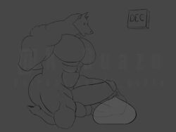 1boy 2d anthro big_muscles big_pecs big_penis calendar_(object) canid cum_in_condom cumming ejaculation filled_condom grossy_vulpen growth huge_cock huge_muscles k_guazu kneeling male muscle_growth muscular muscular_anthro muscular_arms muscular_male muscular_thighs naked orgasm penis_growth simple_background tagme transformation video