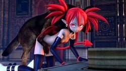 3d animal animated bestiality black_gloves breasts canine canine_penis choker demon_girl demon_tail demon_wings devilscry disgaea disgaea_1 doggy_style earrings elbow_gloves etna female gloves jewelry nippon_ichi_software no_sound nude penetration pussy red_eyes red_hair sex skull_earrings slit_pupils small_breasts smile source_filmmaker succubus tail twintails vaginal_penetration video video_games wings zoophilia