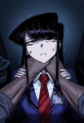 ai_generated asphyxiation breasts bruise bruised choking constricted_pupils dark-skinned_male faint gloopai grabbing half-closed_eyes interracial komi-san_wa_komyushou_desu komi_shouko muscular_male nai_diffusion rape ryona scared scared_expression strangling tear tears trembling veiny_muscles