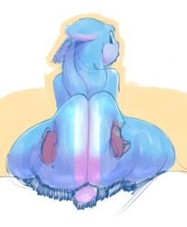 2017 alien anthro ass backsack balls big_ass big_butt blue_skin butt_squish disembodied_hand femboy girly huge_ass huge_butt humanoid looking_back male nude puwa rear_view sitting skoon_(character) solo spread_legs spreading sqoon tendrils thick_thighs voluptuous wide_hips