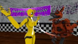 anthro breasts cum five_nights_at_freddy's five_nights_at_freddy's_2 five_nights_at_freddy's_4 foxy foxy_(fnaf) furry nightmare nightmare_foxy no_humans penis straight toy_chica toy_chica_(fnaf)