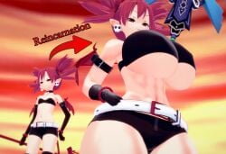 3d breasts disgaea disgaea_1 elchuniloco etna koikatsu large_breasts muscular muscular_female nippon_ichi_software skimpy_clothes underboob