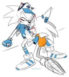 baseball_uniform blowjob blush clonecest hair_pull male/male selfcest sonic_(series) sonic_the_hedgehog sonic_the_hedgehog_(series) soniccest