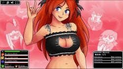 animated big_breasts bouncing_breasts breasts epic_battle_fantasy gameplay gameplay_mechanics multiple_outfits natalie_(ebf) star tagme transformation_sequence video winking