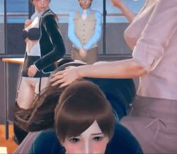 3d animated animation bj blowjob female female_only jiggle otk_spanking pov punishment spank spanked spanking