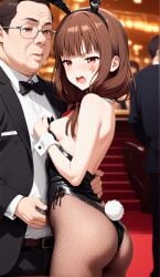 ai_generated bunny_ears bunnysuit casino groping iino_miko kaguya-sama_wa_kokurasetai_~tensai-tachi_no_renai_zunousen~ playboy_bunny teenage_girl tsundere unconsentual_prostitution