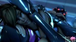 2girls 3d animated ass blackspleenlotus facesitting female female_only no_sound oral overwatch tracer video widowmaker yuri