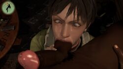 3d ball_lick ball_licking ball_sucking blowjob dark-skinned_male fellatio fireblaze12 foreskin interracial licking_balls licking_testicles oral pubic_hair rebecca_chambers resident_evil resident_evil_0 smelly_cock stray_pubic_hair sucking_balls sucking_testicles uncircumcised uncut