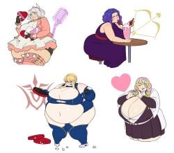 ass bbw belly_expansion better_with_salt big_belly big_breasts boku_no_hero_academia colored_sketch demon_slayer elphelt_valentine fate_(series) guilty_gear kanroji_mitsuri kimetsu_no_yaiba lady_nagant my_hero_academia obese saber tagme thick_thighs thighs weight_gain