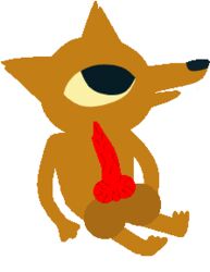 big_balls big_penis bigkokc420_(artist) canine canine_penis furry furry_only gregg_(nitw) knot male male_only night_in_the_woods nude solo