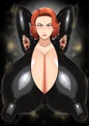 1female 1girls avengers black_widow_(marvel) female huge_nipples hyper_breasts large_nipples long_nipples marvel marvel_comics natasha_romanoff nipple_bulge solo_female tagme twitter_link zxcv