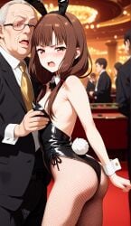 ai_generated bunny_ears bunnysuit casino groping iino_miko kaguya-sama_wa_kokurasetai_~tensai-tachi_no_renai_zunousen~ playboy_bunny teenage_girl tsundere unconsentual_prostitution