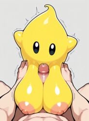 ai_generated breasts huge_breasts luma mario_(series) paizuri solo star super_mario_galaxy