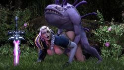 1girls animated artorias_(artist) doggy_style jaina_proudmoore monster murloc source_filmmaker tagme video world_of_warcraft