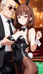 ai_generated bunny_ears bunnysuit casino groping iino_miko kaguya-sama_wa_kokurasetai_~tensai-tachi_no_renai_zunousen~ playboy_bunny teenage_girl tsundere unconsentual_prostitution