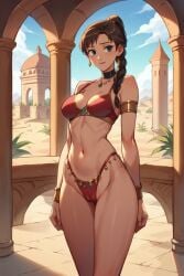 ai_generated anna_(frozen) arabian belly_dancer desert enslaved_royal frozen_(film) panties tagme