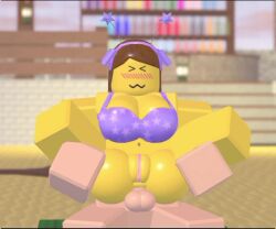 1boy 1boy1girl 1girls 3d anal anal_sex animated blocky_body bloxzrd blush brown_hair carrying female loop purple_bikini purple_ribbons roblox roblox_avatar robloxian shiny_butt sound sound_edit sound_effects tagme video yellow_body yellow_skin