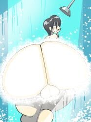 1boy against_glass against_surface ass ass_on_glass balls bathroom big_ass black_hair bottom_heavy bubble_butt dat_ass fat_ass femboy huge_ass hunter_(oboithisisfunky) large_ass looking_at_viewer looking_back male male_only massive_ass nude nude_male oboithisisfunky original png presenting presenting_hindquarters shower smile solo steam thick_ass thick_thighs thunder_thighs water wide_hips