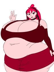 belly belly_expansion big_belly big_breasts feederism gogo_kan round_belly thick_thighs vtuber vtuberfanart weight_gain