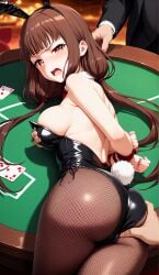 ai_generated bunny_ears bunnysuit casino groping iino_miko kaguya-sama_wa_kokurasetai_~tensai-tachi_no_renai_zunousen~ playboy_bunny teenage_girl tsundere unconsentual_prostitution