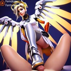 1boy 1girl1boy 1girls ai_generated balls blizzard_entertainment boots dominant domination domination/submission dominatrix explicit feet female femdom femdomfantasyai male mercy on overwatch overwatch_2 penis submissive