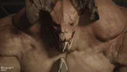 3d abs deathclaw fallout hyper_muscles lowndrawthing male_pov muscular_female pov