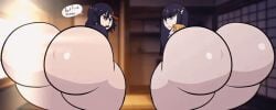 2girls animated ass ass_dough asstronsfw big_ass big_butt black_eyes black_hair dat_ass dress fat_ass fat_butt female female_only gif grey_skin huge_ass huge_butt jiggling_ass jiggling_butt kill_la_kill kiryuuin_satsuki large_ass large_butt long_hair loop matoi_ryuuko multiple_girls shaking_ass shaking_butt short_hair sister_and_sister sisters standing tagme thick_ass thick_butt thick_thighs thighs twerk twerking