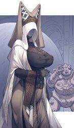 1girls big_breasts breasts dung_eater elden_ring erect_nipples erection_under_clothes female female_focus fromsoftware huge_breasts large_breasts night_maiden nipple_bulge nipples_visible_through_clothing telescope tight_clothing ttf veil voyeur