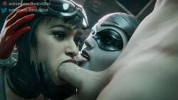 1boy 1sub2doms 2doms1sub 2girls 3d 3d_animation animated assisted_fellatio athletic_female batman:_arkham_knight batman_(series) big_cock big_dick big_penis blender blowjob blowjob_face catwoman catwoman_(injustice) completely_naked completely_naked_male completely_nude completely_nude_male crazy darklulbird dc dc_comics defeated defeated_heroine dominant dominant_female dominant_male domination fellatio forced_oral gloves harley_quinn harley_quinn_(classic) harley_quinn_(injustice) heroine holding holding_head human injustice_2 large_cock large_penis licking licking_cheek light-skinned_male mp4 oral oral_penetration oral_sex partially_clothed selina_kyle sound submissive submissive_female tagme video villain_on_hero villainess