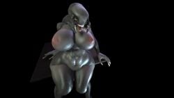 bedroom_eyes big_ass big_breasts breathing female looking_at_viewer sangheili thick_thighs