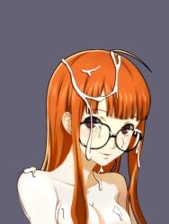 1girls 2024 2d 2d_(artwork) 2d_artwork accurate_art_style atlus big_breasts big_glasses breasts brown_eyes completely_nude completely_nude_female cum cum_drip cum_on_body cum_on_breasts cum_on_face cumshot dyed-hair dyed_hair edit edited_official_artwork female glasses karfound long_hair looking_at_viewer looking_pleasured nude nude_female nude_female_nude_female orange_hair pale-skinned_female pale_skin persona persona_5 persona_5_royal portrait red_eyes sakura_futaba shiny_breasts shiny_hair shiny_skin smile smiling smiling_at_viewer solo solo_female white_skinned_female