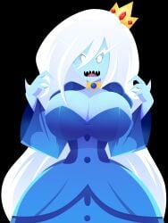 adventure_time artist_request big_boobs big_breasts blue_skin boobs breast_focus cartoon_network female female_focus female_only ice_queen_(adventure_time) source_request tagme tiara white_hair