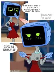 2d cheating female female_only garlock humanoid karen_plankton partial_male robot robot_girl robot_humanoid screen_face spongebob_squarepants spongebob_squarepants_(series) tagme