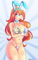 4kids_entertainment bikini bloom_(winx_club) blue_eyes bunny_ear bunny_ears bunny_girl bunnygirl easter easter_egg female female_only fully_clothed jarckius long_hair long_hair_female long_red_hair nickelodeon rainbow_(animation_studio) red_hair red_hair_female revealing_clothes skimpy_clothes sticking_out_tongue swimsuit swimwear teasing teasing_viewer tongue_out winx_club
