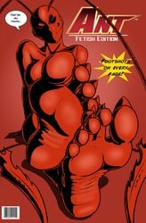 1girls ant antennae anthro arcana_studios big_city_comics big_feet bodysuit claws clothed comic_cover dialogue english english_text feet female female_only fetish foot_focus hannah_washington heroine human image_comics looking_at_viewer masked parody soles solo speech_bubble superhero superheroine text the_ant toe_socks toes zp92