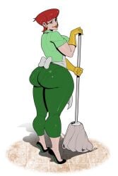 ass big_ass dexter's_laboratory dexter's_mom female krezniverse large_ass mature_female milf red_head tight_clothing