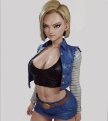 1girls ai_generated alternate_version_available android_18 big_breasts blonde blonde_female blonde_hair blonde_hair_female blue_eyes blue_eyes_female cameltoe cleavage curvy dragon_ball erect_nipples female huge_areolae huge_ass nai_diffusion puffy_nipples shono short_hair short_hair_female stable_diffusion thick_lips voluptuous wide_hips yellow_hair