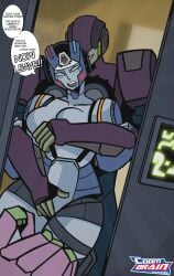 1boy 1girls blush chromia coombrain15 door doorway dubious_consent fondling fondling_breast public robot robot_boy robot_girl robot_humanoid silverlock_(coombrain15) straight transformers