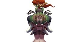 1boy 1futa back back_view belly_button big_ass blonde_hair boots bottomless brown_hair clothed clothing duo fellatio femboy femboysub futa_on_male futadom futanari goblin_futanari hiro_(tales_of_androgyny) holding_butt holding_up_other_character huge_ass human light-skinned_male light_skin male monster_girl oral partially_clothed pleasure_face ponytail red_eyes selkie_(tales_of_androgyny) sex shortstack straddling sucking_penis tagme tales_of_androgyny tattoo_on_butt tattoo_on_face tattooed_arm tattoos teal_eyes thick_thighs twintails