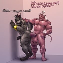2_horns abs anal anal_penetration anal_sex anthro balls demon disney duo gay gay_sex genitals globgor hi_res horn horned_humanoid humanoid hybrid hyena male male/male male_penetrated male_penetrating_male mammal muscular muscular_humanoid muscular_male nipples pecs penis simonsbathtub star_vs_the_forces_of_evil vein veiny_penis
