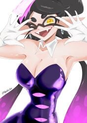 1girls 2d_(artwork) artist_name breasts callie_(splatoon) cleavage covered_navel detached_collar digital_drawing_(artwork) digital_media_(artwork) earrings female female_focus female_only gloves headgear headwear inkling kyocallscats large_breasts mole mole_under_eye nintendo one_eye_closed open_mouth open_smile pointy_ears pose posing posing_for_the_viewer simple_background solo splatoon splatoon_(series) squid_sisters tentacle_hair twitter_username watermark white_background white_gloves wink winking_at_viewer