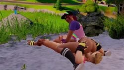 1boy 1girls beach_bomber brite_bomber drift_(fortnite) epic_games fortnite fortnite:_battle_royale from_behind licking_ass light-skinned_male light_skin ramirez_(fortnite) tagme twistedravenart video white_male white_penis