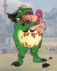 anal anthro anthro_pred ass blonde_hair drawnout18 duo green_body hair hi_res human human_prey imminent_vore licking long_tongue male male_pred male_prey mammal oral oral_vore power_rangers rimming road sex sharp_teeth teeth terror_toad tongue vore