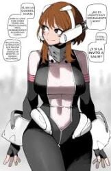 brown_eyes brown_eyes_female brown_hair hero_outfit_(mha) heroine lowres my_hero_academia ochako_uraraka ochako_uraraka_(hero_outfit) ratatatat74