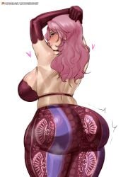 ass ass_focus big_breasts big_butt black_clover brassiere bubble_butt busty enormous_ass fat_ass flare_pants forbidden_pants handwear leggings looking_back milileonaorochi pants pink_hair purple_eyes sex thick_ass thick_thighs vanessa_enoteca witch