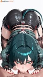 1boy 1boy1girl 1girl1boy 1girls after_fellatio after_oral ai_generated animal_ears animal_tail big_breasts black_shorts blowjob blowjob_face blowjob_pov blush cropped_jacket deep_blowjob deep_penetration deepthroat fellatio female fingerless_gloves garter_straps gloves green_eyes green_hair jacket jane_doe_(zenless_zone_zero) kneeling looking_at_partner looking_at_viewer looking_pleasured looking_up nail_polish nnnyr open_jacket open_mouth perfect_ass perfect_body perfect_legs pleasure_face pov pov_eye_contact red_nails running_makeup runny_makeup short_hair shorts spread_legs stable_diffusion straps sucking sucking_penis tail thigh_highs thighhighs thighs torn_thighhighs wet wet_body wet_skin white_background zenless_zone_zero