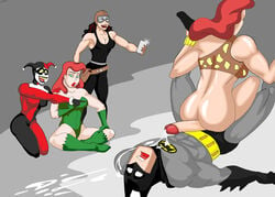 1boy 4girls ass assjob batman batman:_the_animated_series batman_(series) bodysuit bottomless_female buttjob cum cumshot dc_comics dcau erect_nipples_under_clothes female femdom forced giganta harley_quinn harley_quinn_(classic) hot_dogging humiliation male muscles muscular_female penis phone poison_ivy poison_ivy_(dcau) roxy_rocket straight superblast superhero superheroine the_new_batman_adventures wonder_woman_(series)