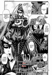 african african_male alcohol artist_request ass bayonetta bayonetta_(character) big_ass big_breasts big_butt black_hair cleavage comic dark-skinned_male dark_skin dat_ass doujinshi earrings female fetish_wear heels interracial jewelry large_breasts male mask melanin monochrome rodin_(bayonetta) skin_tight sunglasses tattoo thigh_boots thighhighs very_long_hair whip witch's_taste