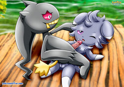 banette bbmbbf espurr interspecies nintendo palcomix pokémon_(species) pokemon pokepornlive pussy